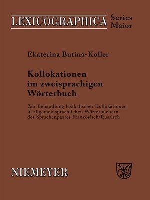 cover image of Kollokationen im zweisprachigen Wörterbuch